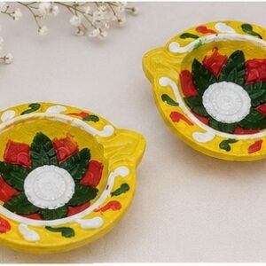 3-inch Handcrafted Decorative Diya | Set of 2