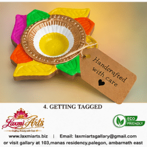 FULLY PAINTED DECORATIVE DIYA – 4 × 4 INCHES